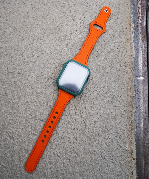 zandy(ズィーアンドワイ)の「zandy ズィーアンドワイ/ Apple Watch ケース&ベルトセット マットタイプ【マットハードケース】アップルウォッチカバー& 細身レザーバンド //// set9(デジタル腕時計・メンズ・シルバーグレー/ブラウン系その他/ホワイト×ホワイト/ブラック系その他/ピンク/グリーン×オレンジ/レッド系その他・S/M)」の6枚目の写真