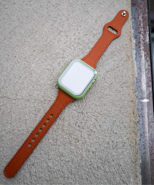 zandy(ズィーアンドワイ)の「zandy ズィーアンドワイ/ Apple Watch ケース&ベルトセット マットタイプ【マットハードケース】アップルウォッチカバー& 細身レザーバンド //// set9(デジタル腕時計・メンズ・シルバーグレー/ブラウン系その他/ホワイト×ホワイト/ブラック系その他/ピンク/グリーン×オレンジ/レッド系その他・S/M)」の14枚目の写真