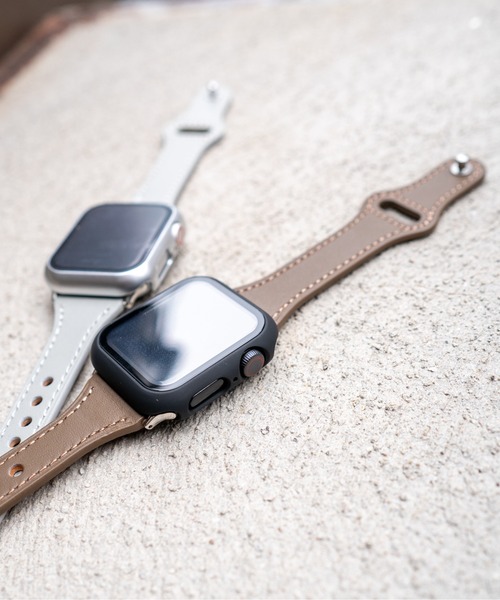 zandy(ズィーアンドワイ)の「zandy ズィーアンドワイ/ Apple Watch ケース&ベルトセット マットタイプ【マットハードケース】アップルウォッチカバー& 細身レザーバンド //// set9(デジタル腕時計・メンズ・シルバーグレー/ブラウン系その他/ホワイト×ホワイト/ブラック系その他/ピンク/グリーン×オレンジ/レッド系その他・S/M)」の8枚目の写真