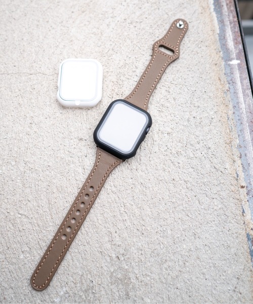 zandy(ズィーアンドワイ)の「zandy ズィーアンドワイ/ Apple Watch ケース&ベルトセット マットタイプ【マットハードケース】アップルウォッチカバー& 細身レザーバンド //// set9(デジタル腕時計・メンズ・シルバーグレー/ブラウン系その他/ホワイト×ホワイト/ブラック系その他/ピンク/グリーン×オレンジ/レッド系その他・S/M)」の10枚目の写真