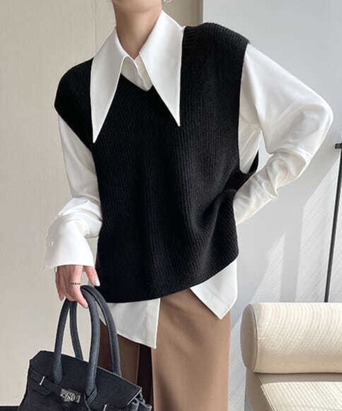 Miniministore(ミニミニストア)の「ビッグカラー シャツブラウス レディース(シャツ/ブラウス・レディース・ブルーグリーン/イエロー/ホワイト・L/M)」の7枚目の写真