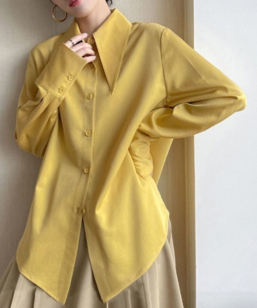 Miniministore(ミニミニストア)の「ビッグカラー シャツブラウス レディース(シャツ/ブラウス・レディース・ブルーグリーン/イエロー/ホワイト・L/M)」の13枚目の写真