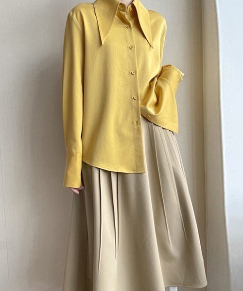 Miniministore(ミニミニストア)の「ビッグカラー シャツブラウス レディース(シャツ/ブラウス・レディース・ブルーグリーン/イエロー/ホワイト・L/M)」の14枚目の写真