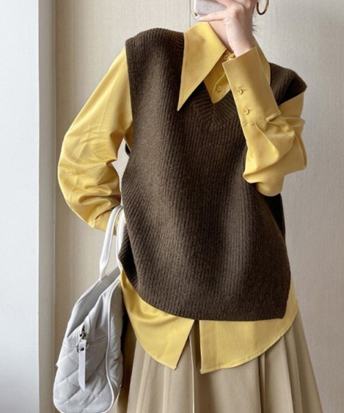 Miniministore(ミニミニストア)の「ビッグカラー シャツブラウス レディース(シャツ/ブラウス・レディース・ブルーグリーン/イエロー/ホワイト・L/M)」の15枚目の写真