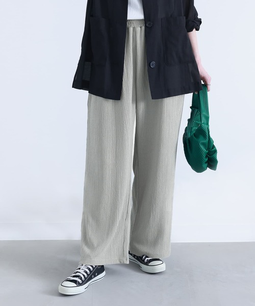 n'OrLABEL（ノアールレーベル）の「【接触冷感・イージーケア・ストレッチ】イージーケアストレートパンツ（その他パンツ・レディース・ライトグレー/ブラック/アイボリー/ライム・2/1）」の7枚目の写真