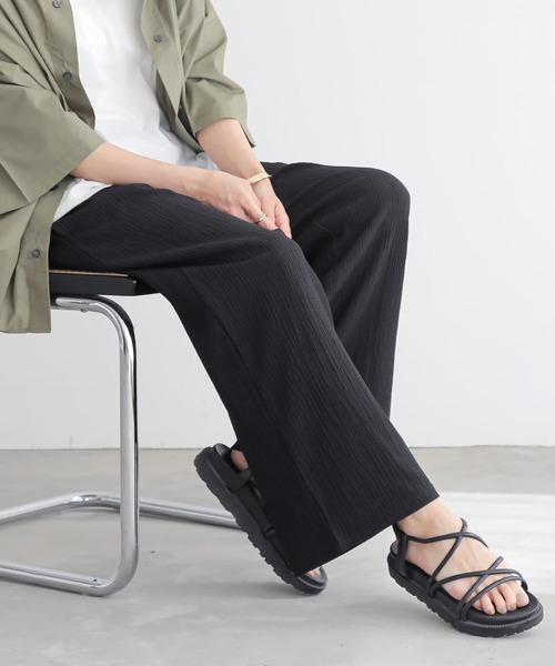n'OrLABEL（ノアールレーベル）の「【接触冷感・イージーケア・ストレッチ】イージーケアストレートパンツ（その他パンツ・レディース・ライトグレー/ブラック/アイボリー/ライム・2/1）」の20枚目の写真