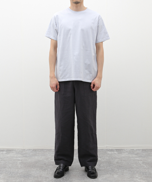 EDIFICE（エディフィス）の「【CALMER / カルメール】別注  ナチュラルダイ  Tシャツ（Tシャツ/カットソー・メンズ・ホワイト/スカイブルー/チャコールグレー・MEDIUM/LARGE）」の4枚目の写真