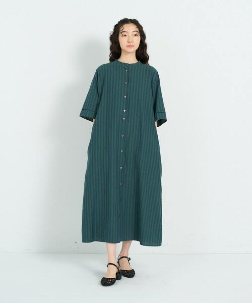 conges payes ADIEU TRISTESSE(コンジェ ペイエ アデュートリステス)の「アソートカラーワンピース(ワンピース・レディース・ストライプ/グリーン・38)」の10枚目の写真