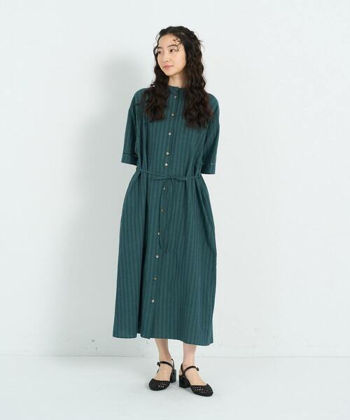 conges payes ADIEU TRISTESSE(コンジェ ペイエ アデュートリステス)の「アソートカラーワンピース(ワンピース・レディース・ストライプ/グリーン・38)」の11枚目の写真