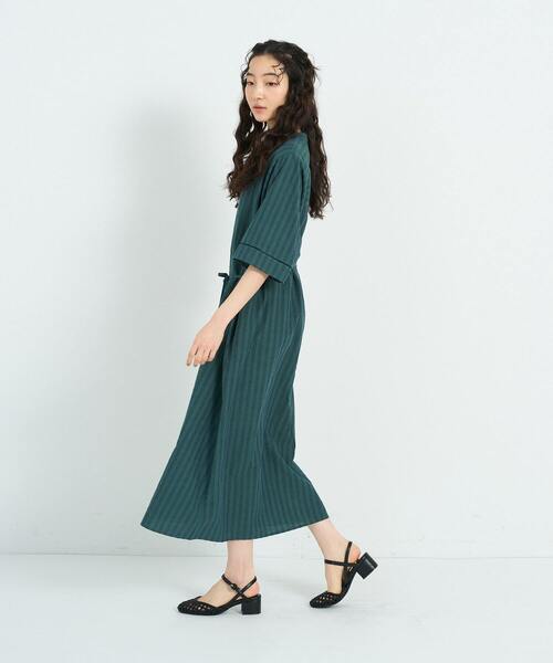 conges payes ADIEU TRISTESSE(コンジェ ペイエ アデュートリステス)の「アソートカラーワンピース(ワンピース・レディース・ストライプ/グリーン・38)」の12枚目の写真
