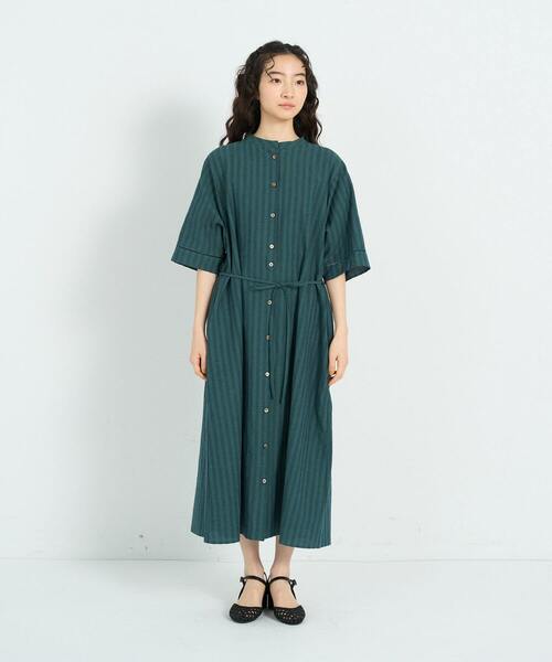 conges payes ADIEU TRISTESSE(コンジェ ペイエ アデュートリステス)の「アソートカラーワンピース(ワンピース・レディース・ストライプ/グリーン・38)」の14枚目の写真