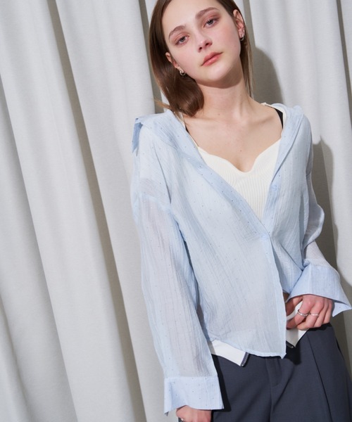 トップス Mochoko セール】ハートネッククロップドトップス（Tシャツ/カットソー