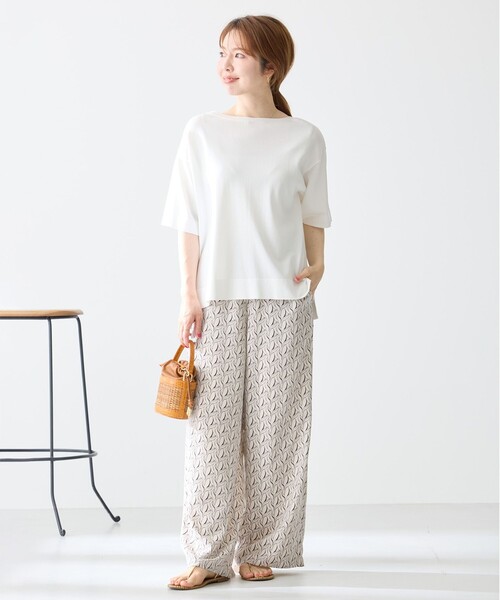 UNFILO(アンフィーロ)の「プリントイージーパンツ(その他パンツ・レディース・アイボリー系5/ブラック系5・X-SMALL/SMALL/MEDIUM/LARGE)」の7枚目の写真