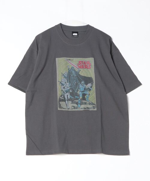 STAR WARS（スターウォーズ）の「STAR WARS/スターウォーズ ヴィンテージライク フロント バックプリント 半袖Tシャツ レディース メンズ（Tシャツ/カットソー・メンズ・ブラック系その他/ブラック系その他2・M/L/LL）」の3枚目の写真