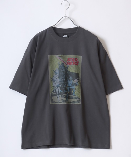 STAR WARS（スターウォーズ）の「STAR WARS/スターウォーズ ヴィンテージライク フロント バックプリント 半袖Tシャツ レディース メンズ（Tシャツ/カットソー・メンズ・ブラック系その他/ブラック系その他2・M/L/LL）」の7枚目の写真