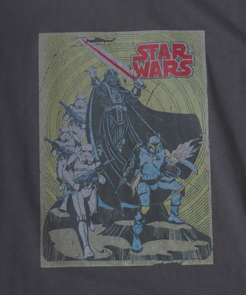STAR WARS（スターウォーズ）の「STAR WARS/スターウォーズ ヴィンテージライク フロント バックプリント 半袖Tシャツ レディース メンズ（Tシャツ/カットソー・メンズ・ブラック系その他/ブラック系その他2・M/L/LL）」の14枚目の写真