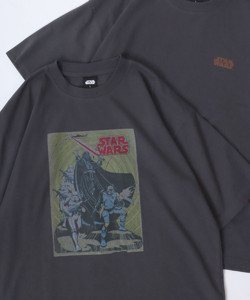 STAR WARS（スターウォーズ）の「STAR WARS/スターウォーズ ヴィンテージライク フロント バックプリント 半袖Tシャツ レディース メンズ（Tシャツ/カットソー・メンズ・ブラック系その他/ブラック系その他2・M/L/LL）」の18枚目の写真