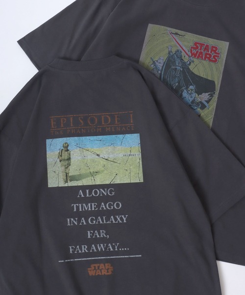 STAR WARS（スターウォーズ）の「STAR WARS/スターウォーズ ヴィンテージライク フロント バックプリント 半袖Tシャツ レディース メンズ（Tシャツ/カットソー・メンズ・ブラック系その他/ブラック系その他2・M/L/LL）」の19枚目の写真