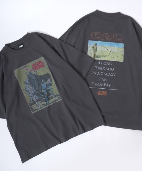 STAR WARS（スターウォーズ）の「STAR WARS/スターウォーズ ヴィンテージライク フロント バックプリント 半袖Tシャツ レディース メンズ（Tシャツ/カットソー・メンズ・ブラック系その他/ブラック系その他2・M/L/LL）」の17枚目の写真