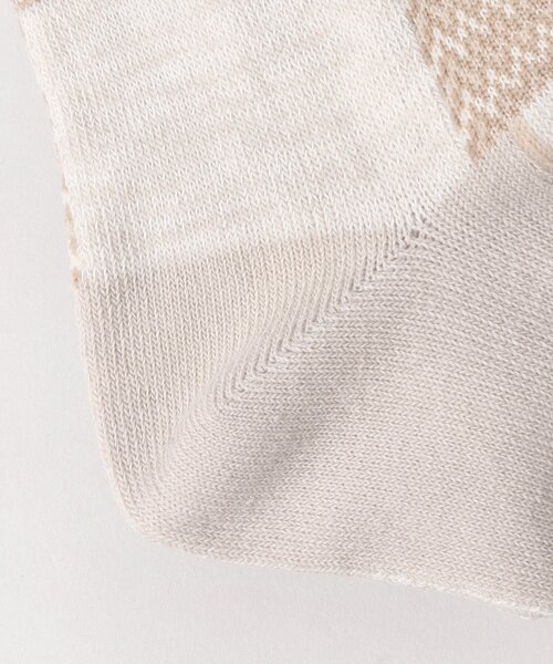 THE SHOP TK (ザ ショップ ティーケー )の「◆パッチワーク柄SOX(ソックス/靴下・メンズ・ベージュ/オフホワイト/ネイビー/ブラック・00)」の7枚目の写真