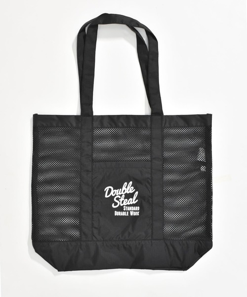 DOUBLE STEAL（ダブルスティール）の「メッシュトートバッグ（トートバッグ・メンズ・ブラック/カーキ・FREE）」の2枚目の写真