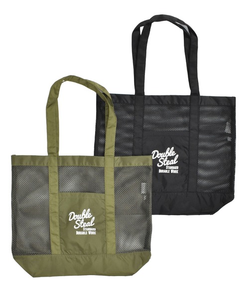 DOUBLE STEAL（ダブルスティール）の「メッシュトートバッグ（トートバッグ・メンズ・ブラック/カーキ・FREE）」の5枚目の写真