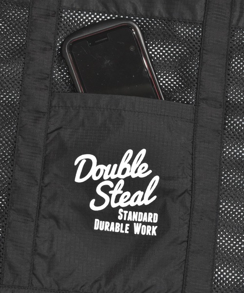 DOUBLE STEAL（ダブルスティール）の「メッシュトートバッグ（トートバッグ・メンズ・ブラック/カーキ・FREE）」の7枚目の写真