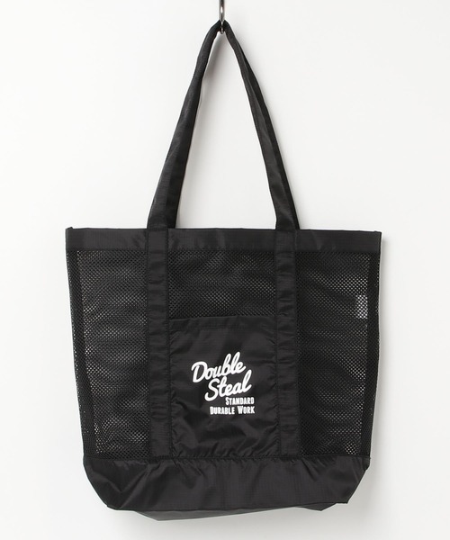 DOUBLE STEAL（ダブルスティール）の「メッシュトートバッグ（トートバッグ・メンズ・ブラック/カーキ・FREE）」の4枚目の写真