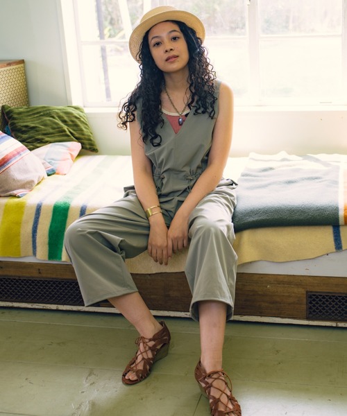 Ungrid（アングリッド）の「【ムラサキスポーツ限定】UNGRID/アングリッド 無地サロペット 水陸両用 ユーティリティ 240301（サロペット/オーバーオール・レディース・ブラック/グレイッシュベージュ・M）」の5枚目の写真