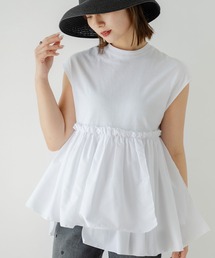 rectangle | ブロードフリルドッキングカットソー(Tシャツ/カットソー)