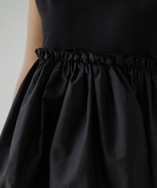 rectangle(レクタングル)の「ブロードフリルドッキングカットソー(Tシャツ/カットソー・レディース・オフホワイト/ブラック・FREE)」の17枚目の写真