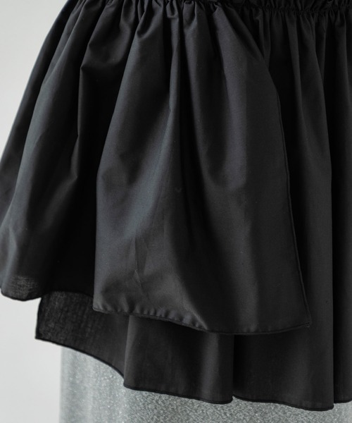 rectangle(レクタングル)の「ブロードフリルドッキングカットソー(Tシャツ/カットソー・レディース・オフホワイト/ブラック・FREE)」の18枚目の写真