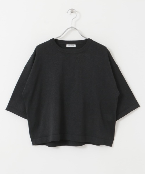 FORK&SPOON(フォークアンドスプーン)の「『WEB/一部店舗限定』FORK&SPOON ペーパーニットTシャツ(ニット/セーター・レディース・ベージュ/ブラック・1)」の13枚目の写真
