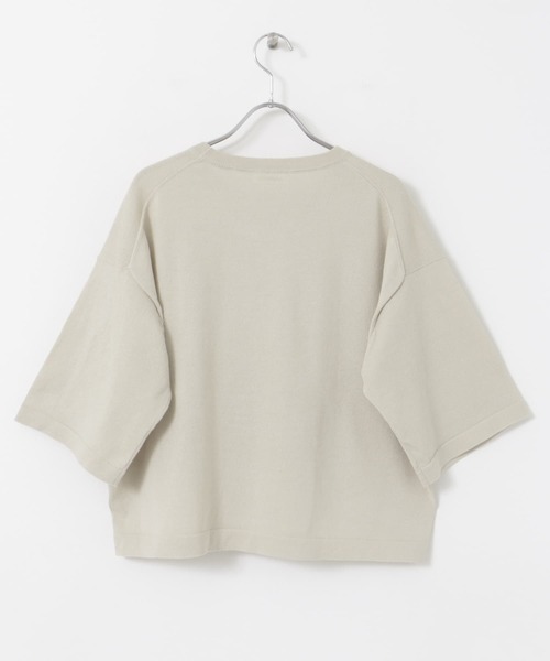 FORK&SPOON(フォークアンドスプーン)の「『WEB/一部店舗限定』FORK&SPOON ペーパーニットTシャツ(ニット/セーター・レディース・ベージュ/ブラック・1)」の15枚目の写真
