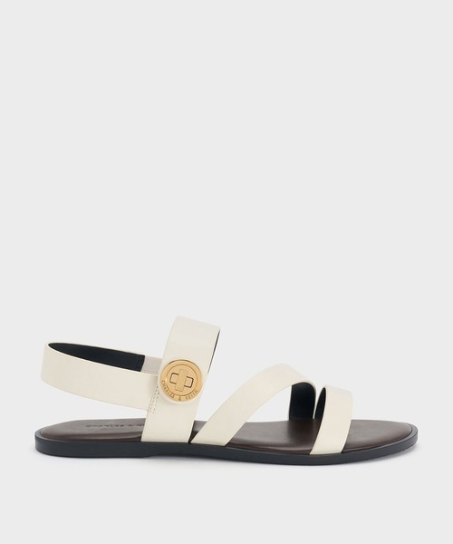 CHARLES & KEITH(チャールズ & キース)の「Yaraヤラターンロックストラッピーサンダル(サンダル・レディース・ブラック/ゴールド/ダークブラウン/ホワイト/ライトブラウン・23.5cm/23cm/22.5cm/25cm/24.5cm/25.5cm)」の10枚目の写真