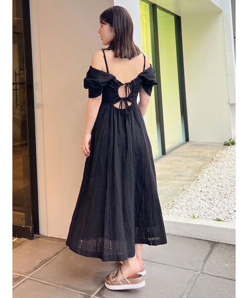 セール】コットンカットワークバックシャンワンピース
