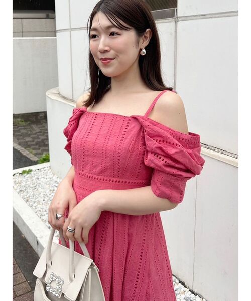 ワンピース QUUU カタログ掲載・洗える】ハイツイストコットンアセテート異素材