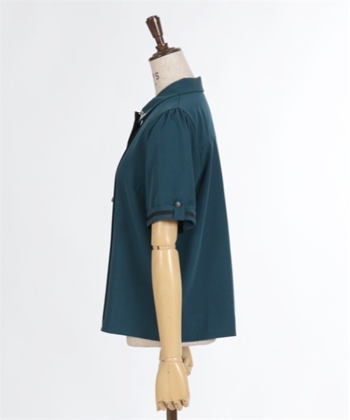 axes femme（アクシーズファム）の「メタル×タイ付き連釦ブラウス（シャツ/ブラウス・レディース・ブルーグリーン/ブラック/キナリ・MEDIUM/LARGE）」の9枚目の写真