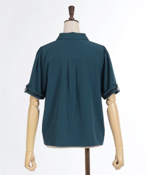 axes femme（アクシーズファム）の「メタル×タイ付き連釦ブラウス（シャツ/ブラウス・レディース・ブルーグリーン/ブラック/キナリ・MEDIUM/LARGE）」の10枚目の写真
