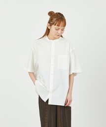 GREY LABEL バンドカラーショートスリーブシャツ