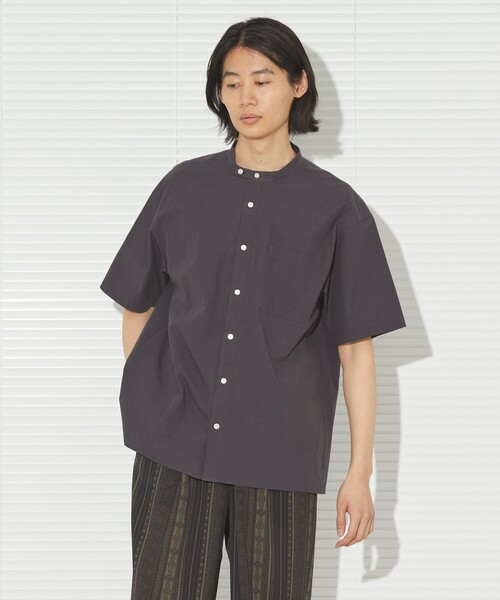 MACKINTOSH PHILOSOPHY(マッキントッシュ フィロソフィー)の「GREY LABEL バンドカラーショートスリーブシャツ(シャツ/ブラウス・レディース・ブルー/オフホワイト・6/2)」の16枚目の写真