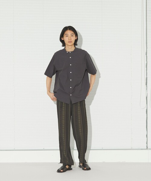 MACKINTOSH PHILOSOPHY(マッキントッシュ フィロソフィー)の「GREY LABEL バンドカラーショートスリーブシャツ(シャツ/ブラウス・レディース・ブルー/オフホワイト・6/2)」の5枚目の写真