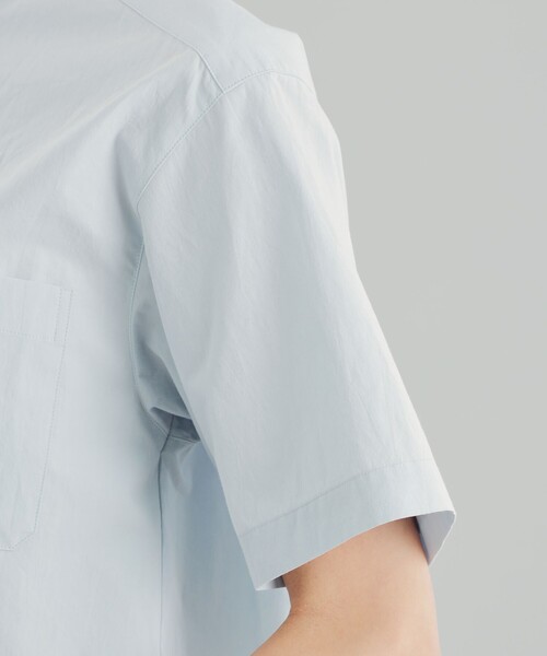 MACKINTOSH PHILOSOPHY(マッキントッシュ フィロソフィー)の「GREY LABEL バンドカラーショートスリーブシャツ(シャツ/ブラウス・レディース・ブルー/オフホワイト・6/2)」の10枚目の写真