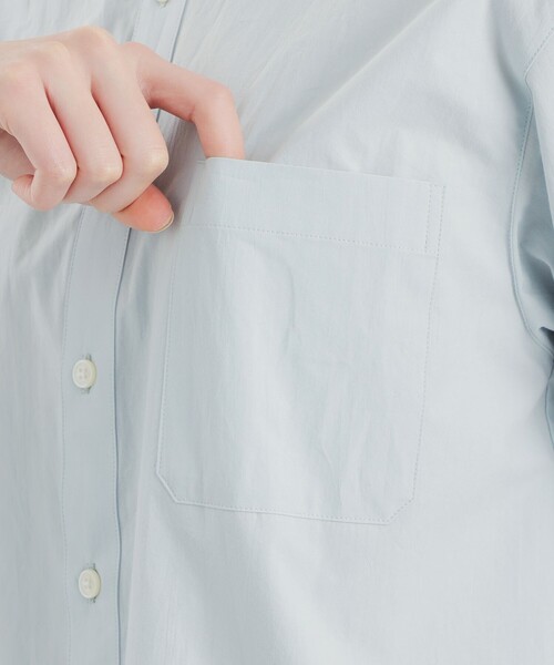 MACKINTOSH PHILOSOPHY(マッキントッシュ フィロソフィー)の「GREY LABEL バンドカラーショートスリーブシャツ(シャツ/ブラウス・レディース・ブルー/オフホワイト・6/2)」の11枚目の写真
