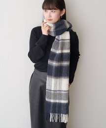 Lui's | ウール混チェックブークレーマフラー(マフラー)