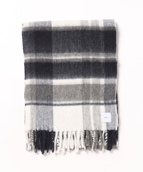 Lui's（ルイス）の「ウール混チェックブークレーマフラー（マフラー・レディース・ネイビー/ブラック・FREE）」の19枚目の写真