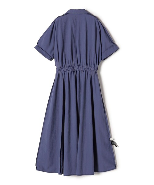 SHIPS（シップス）の「〈UVカット / 撥水加工 / 手洗い可能〉カシュクール デザイン シャツ ワンピース（ワンピース・レディース・ダークグレー/ライトブルー・ONE SIZE）」の9枚目の写真