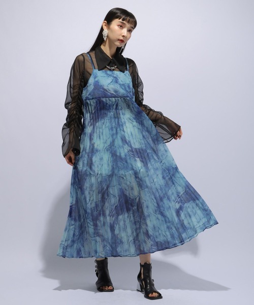 HARE（ハレ）の「オーロラシアーキャミワンピース(HARE)（ワンピース・レディース・ブルー/グリーン・FREE）」の5枚目の写真