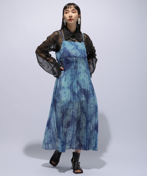 【新品タグ付き】HARE オーロラシアーキャミワンピース ブルー 完売品 HARE（ハレ）の「オーロラシアーキャミワンピース(HARE