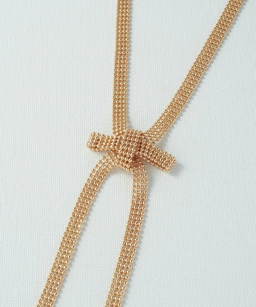 GOLDY（ゴールディ）の「メタル グレイン サッシュ リボン ネックレス（ネックレス・レディース・シルバー/ガンメタ/ゴールド/シルバー系その他・FREE）」の10枚目の写真